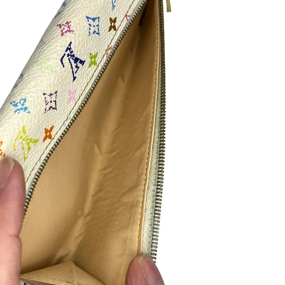 Louis Vuitton Murakami Multicolore Porte Tresor Wallet White M92659 Y2K